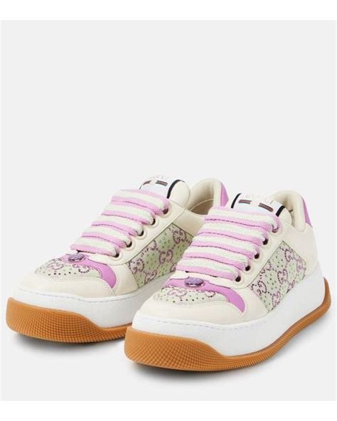 Screener GG Crystal leather sneakers in .